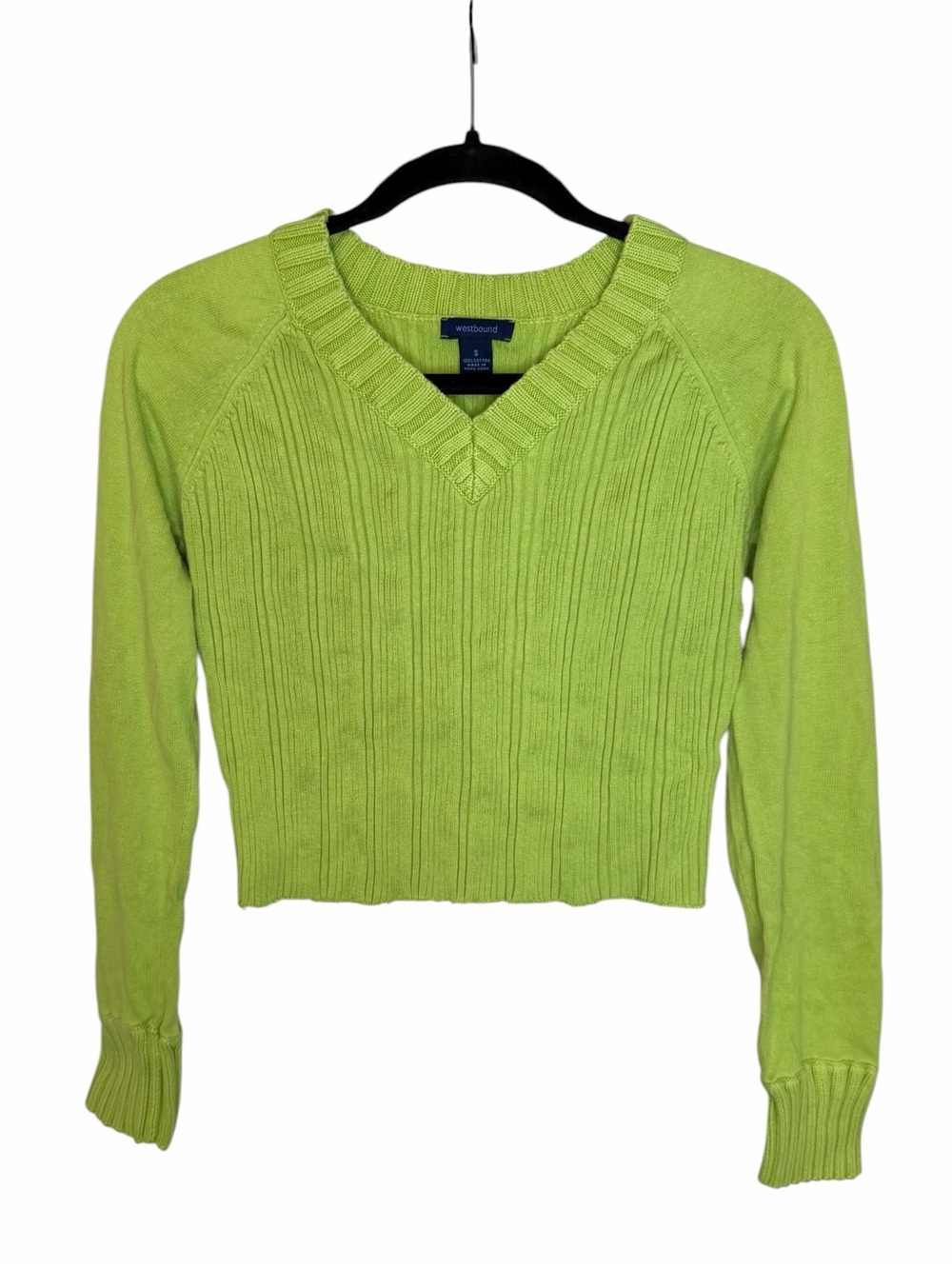 Westbound Cropped Ribbed Sweater - Size S